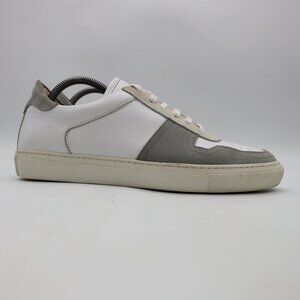 SuitSupply White Gray Leather Men's 8 Casual Lace Up Lifestyle Daily Sneakers